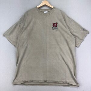 Vintage ESPN XGames 11 Reebok T-Shirt Mens XL Olive Logo Graphic Tee Y2K Sports